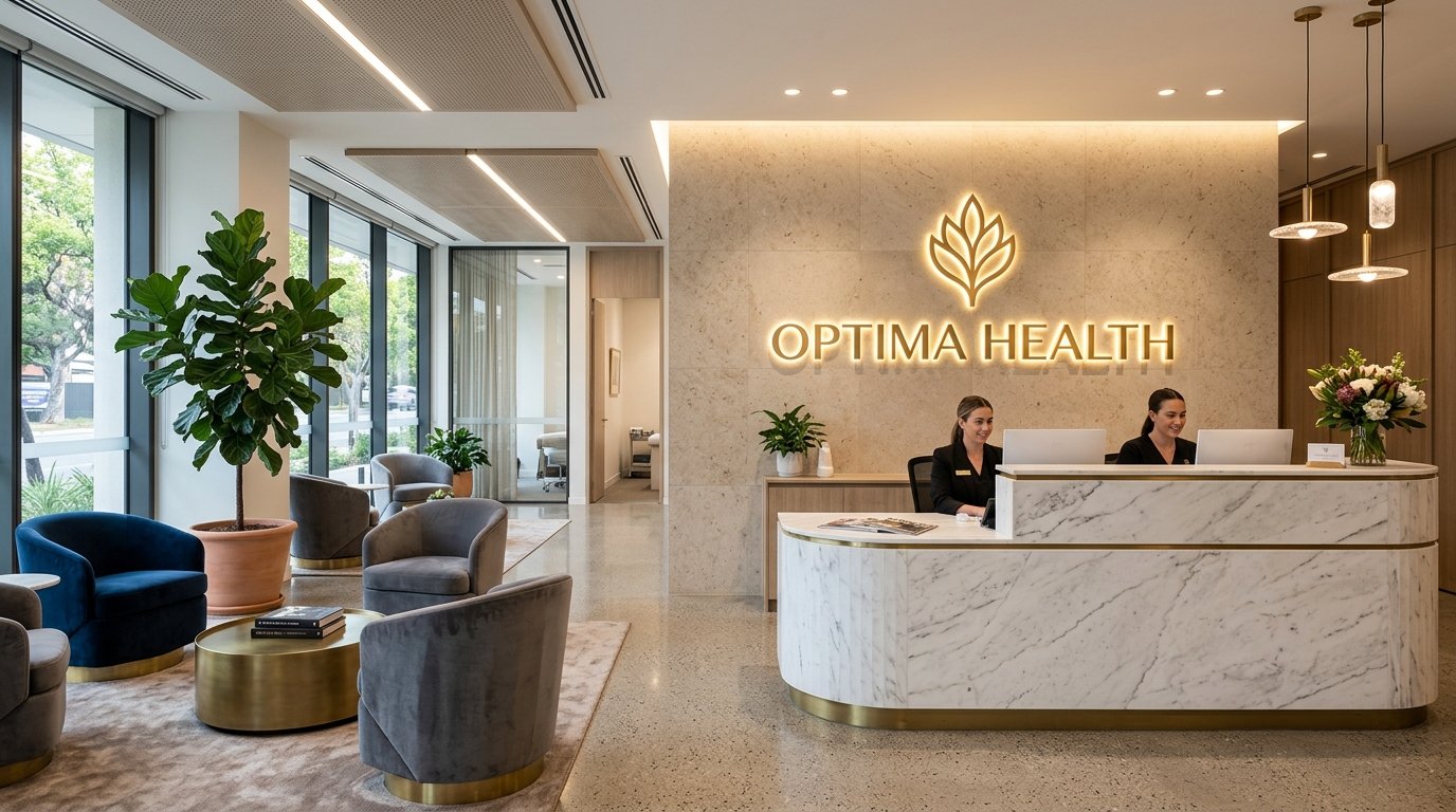 Optima Health Modern Reception and Clinic Facility at Yousufguda